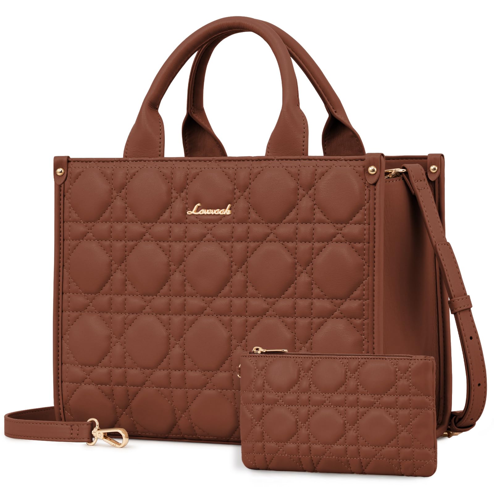 LOVEVOOK Purses and Handbags for Women, Handbags Shoulder Bags Black Purses and PU Leather Top Handles for Lady