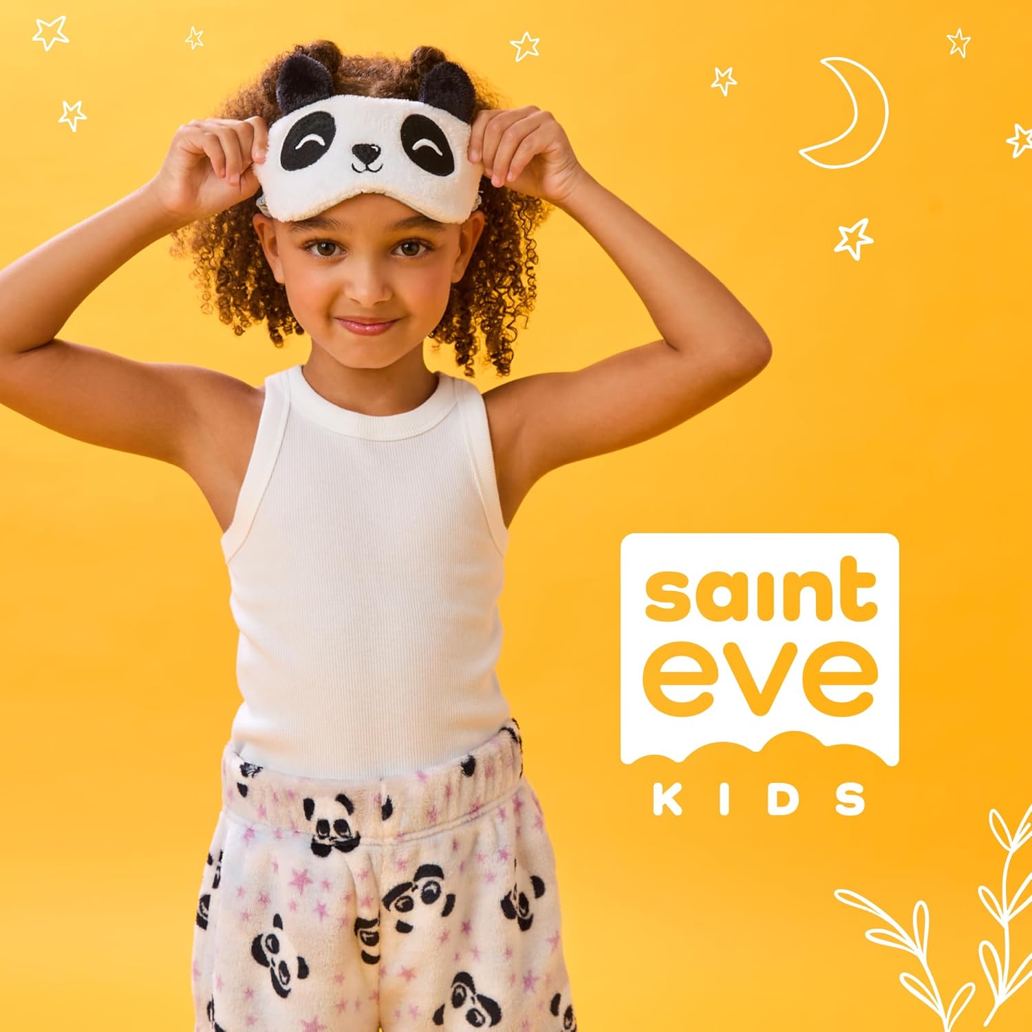 Saint Eve Kids Girls Fuzzy 2 Pack Pajama Pants & Matching Sleep Mask - Super Soft Fleece - Sleep & Lounge PJ Pants for Kids - Image 6