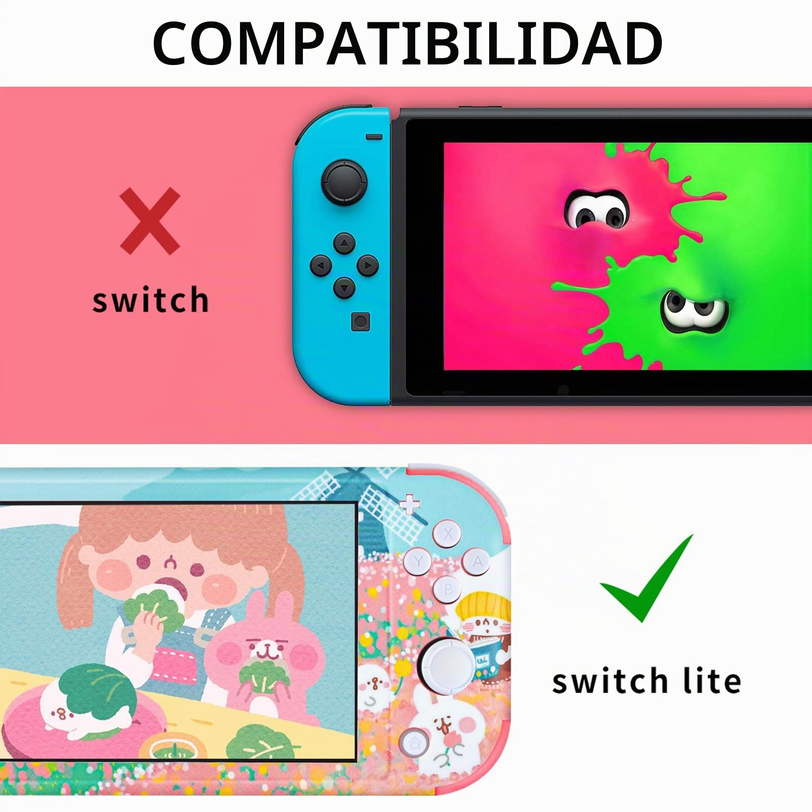 DLseego Switch Lite - Adhesivo de piel con bonito patrón de envoltura completa, compatible con Switch Lite, multicolor
