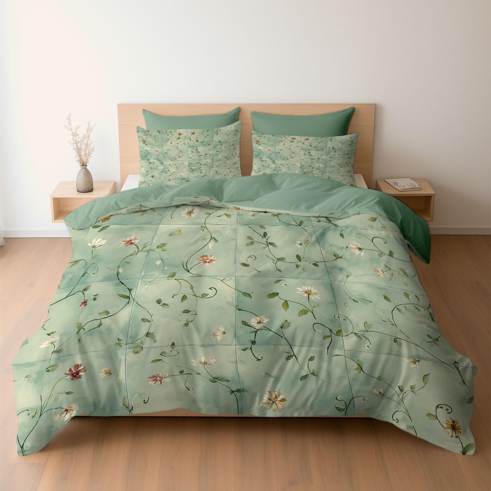 Housse de couette 220x240 fleurs colorées anti-plis et ultra douce pour en finir avec le repassage
