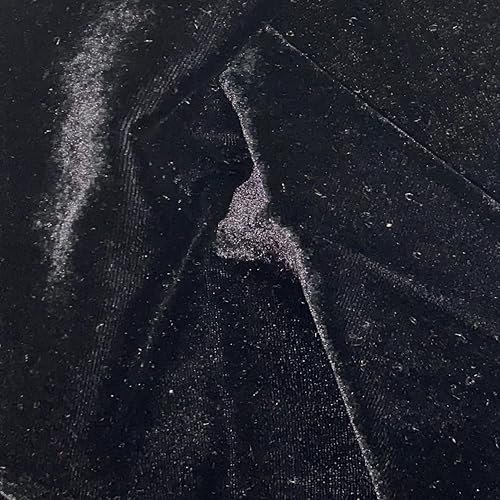 Miniatura 4 de HiEnd Accents Stella - Juego de colcha de terciopelo de seda sintética de 3 piezas con 2 fundas de almohada, Super King, negro, falda con volantes,