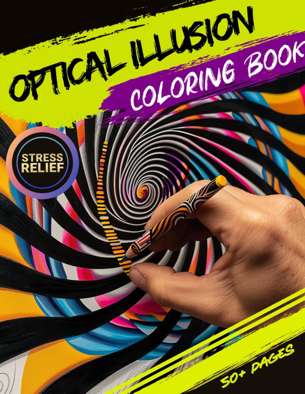 Optical Illusion Coloring Book: Adventure Coloring Pages: A Journey