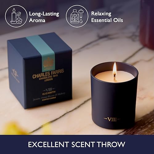 Vista 40 de Charles Farris Vela perfumada de lujo – 1 mecha, vertida a mano, larga duración, combustión limpia, 7.5 onzas, quema hasta 50 horas, fabricada