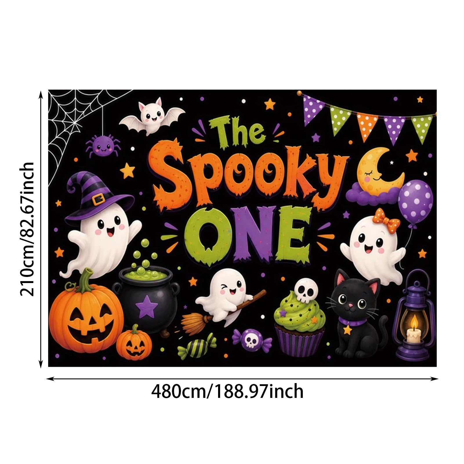 Cartel de felicitación de Halloween para garaje, letrero grande para exteriores, adorno de fiesta de temporada para el hogar, patio, vinilo resistente, fácil de colgar, saludar truco o tratadores