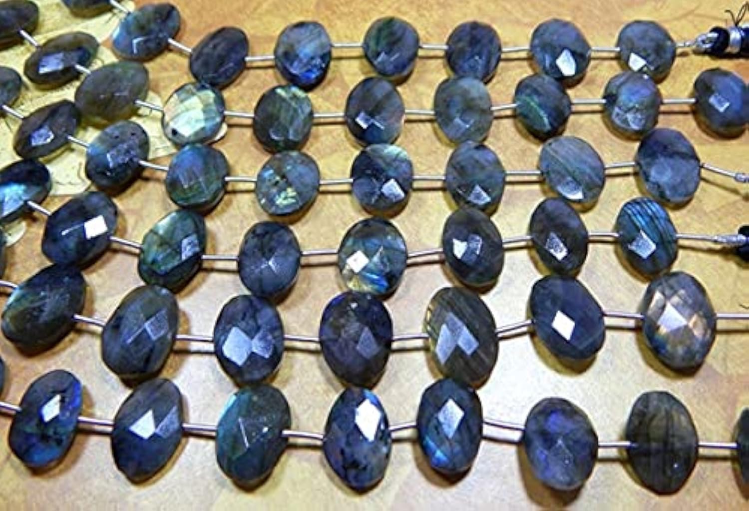 Perles de jaspe paysage naturel 8.5x9.5mm LKBEADS fil de 16 pouces smooth