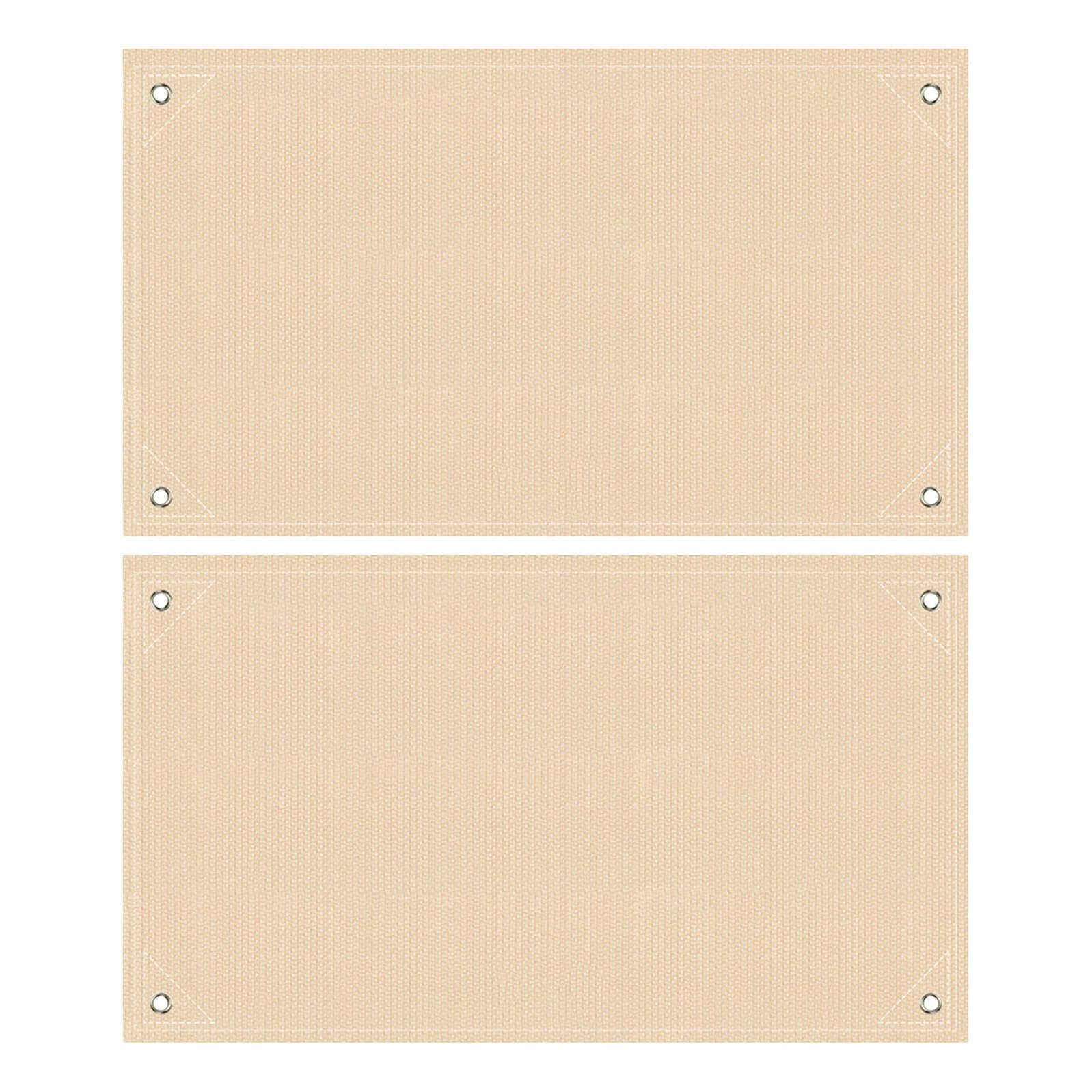 Toddmomy Tapis de Barbecue Résistant la Chaleur en Fibre de Verre Beige, Lot de 2 Pièces, Tapis D'isolation pour Sols Extérieurs, pour Camping et Rassemblements en Plein Air