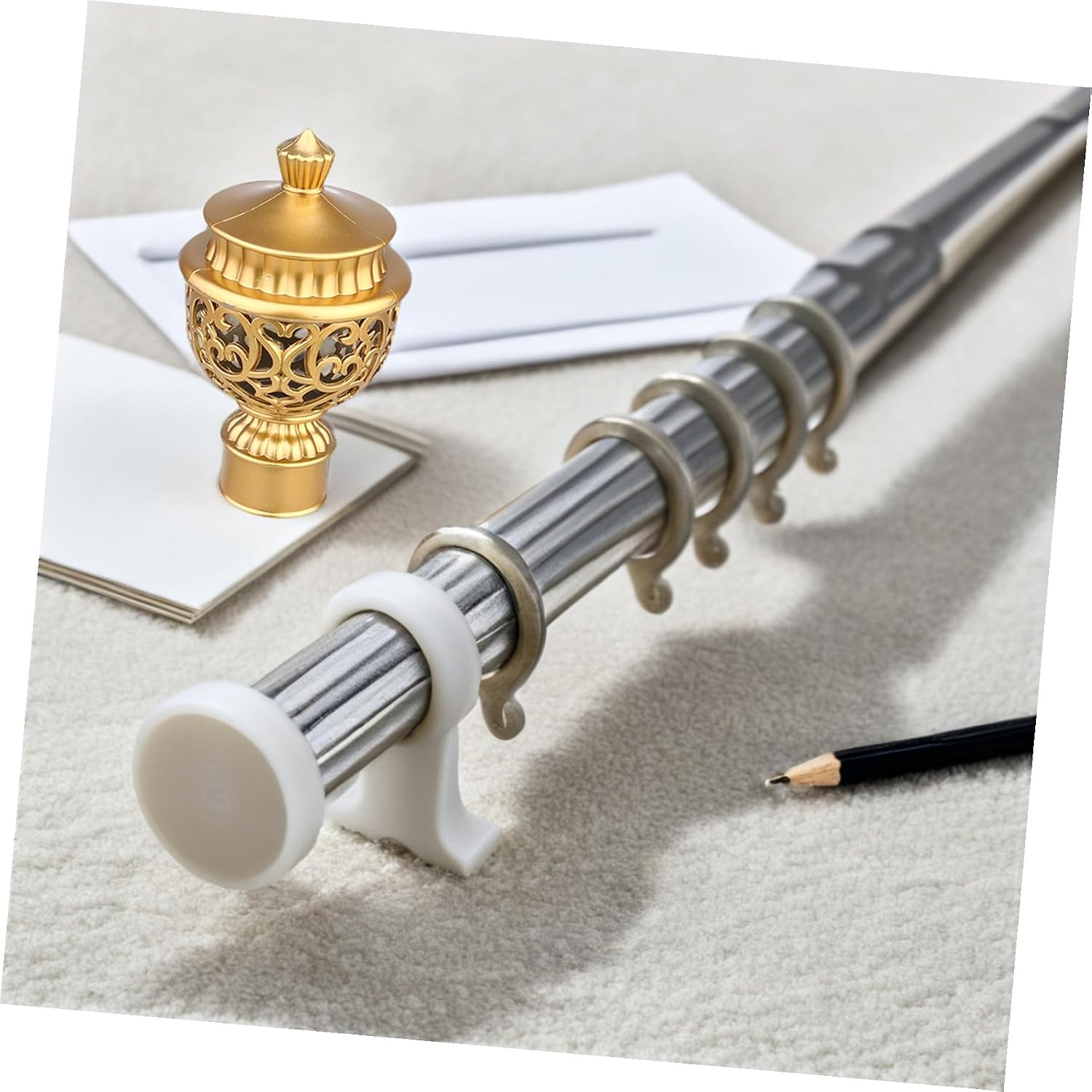 10pcs Curtain Finials Plastic Decorative Roman Style Rod Caps