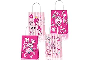 25 Pieces Pink Treat Bags For Girls - Perfect For Princess-Themed Parties