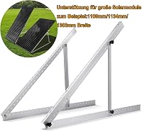 BILIJI Univerzális Napelem Tartókonzol Szett - 114 cm, Állítható Dőlésszögű Tetőrögzítés 100W-600W Panelekhez, 2 Pár 3