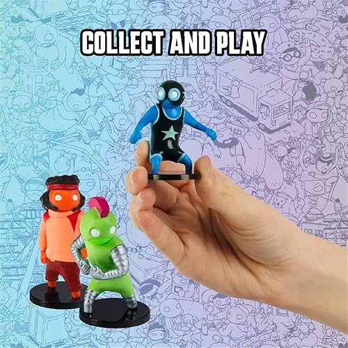 Miniatura 5 de Gang Beasts Figuras de acción Paquete de 8 mini superhéroes luchadores de pollo traje de pollo de 2.5 pulgadas