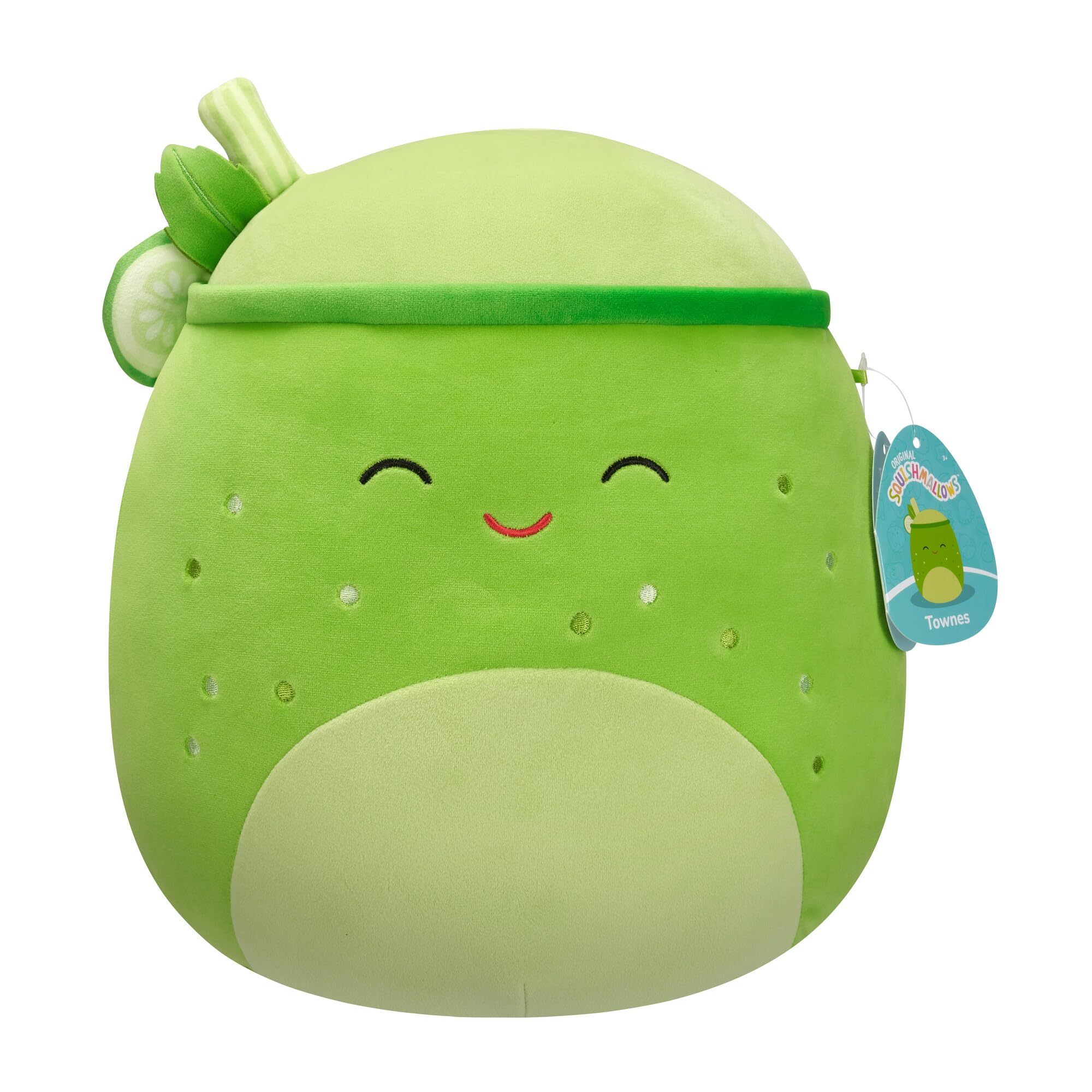 Squishmallows SQCR07269 – Townes Le jus Vert 30 cm, Peluche Officielle Jazwares, Doudou Super Doux