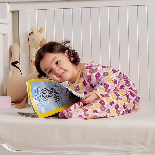 Miniatura 2 de DaysU Saco de dormir para bebé de microforro polar con mangas largas, saco de dormir cálido de felpa con cremallera de 2 vías, saco de dormir unisex