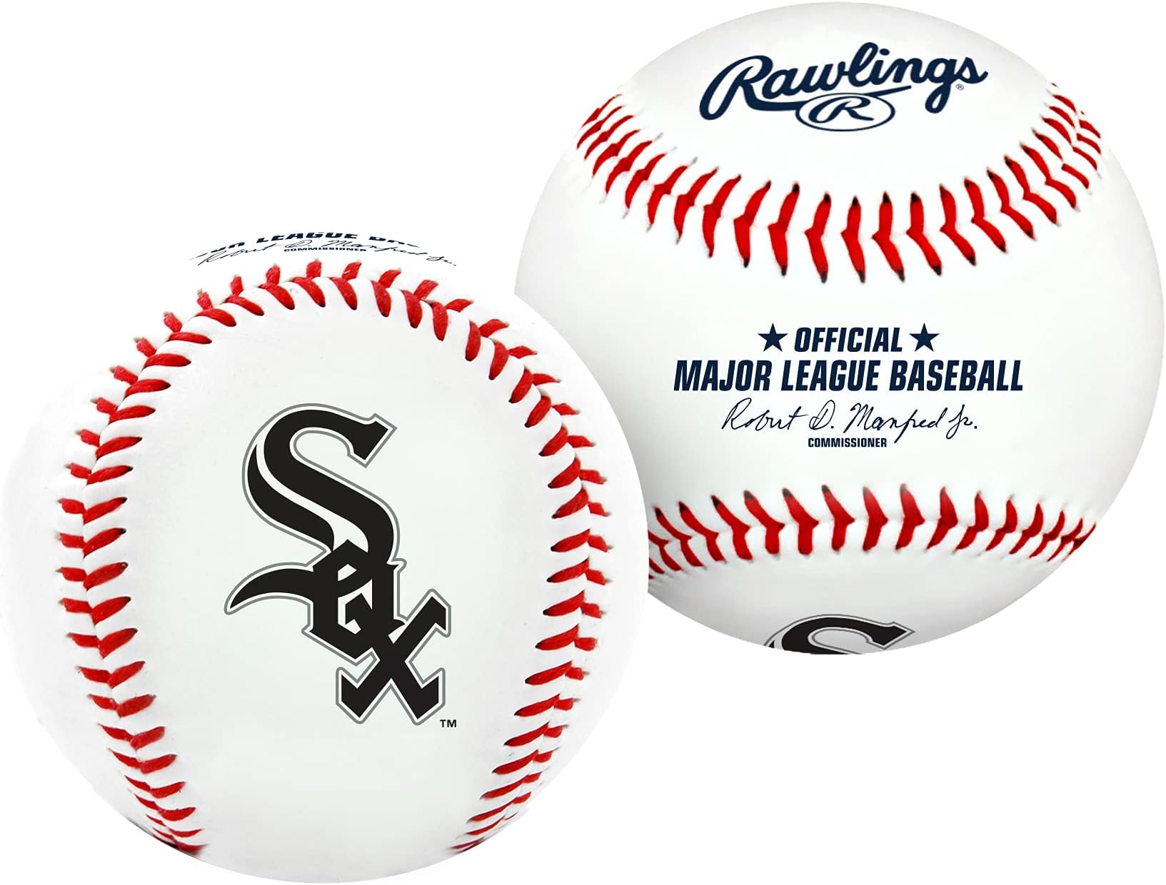Rawlings 1240029121 MLB Chicago White Sox Team Logo Baseball, Official, White