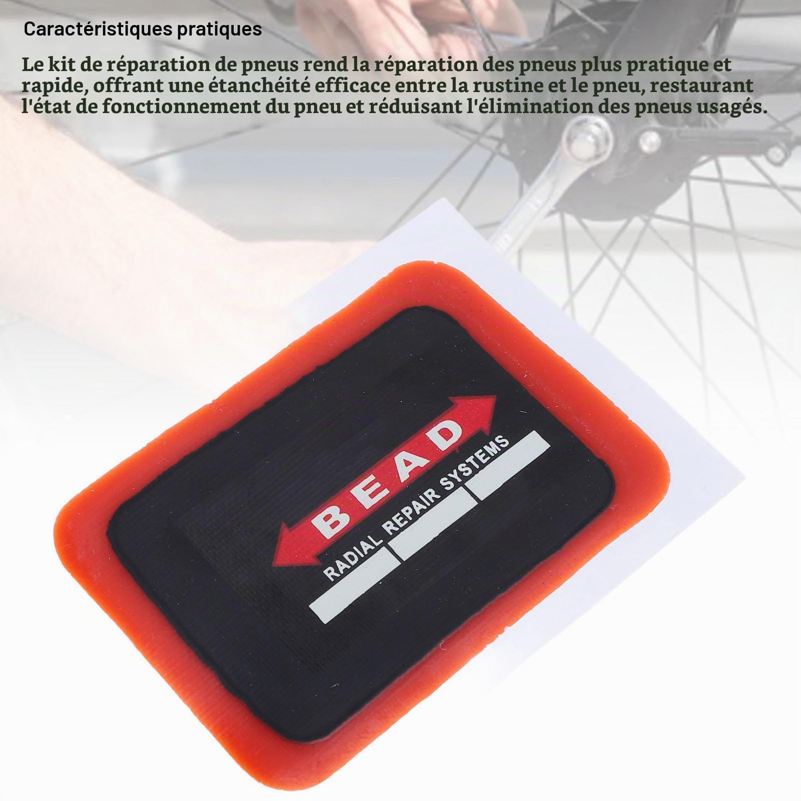 20 Pcs Patches de Pneus en Caoutchouc Heavy Duty Patches de Réparation des Pneus 50x70 Mm avec Une Adhésion à Haute élasticité pour Le Tracteur de Camion de Moto de Voiture