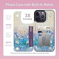 Vista 562 de LETO para iPhone 15 Pro Funda tipo cartera - Tapa tipo folio con patada - Diseños de moda - Tarjetero - Funda protectora para mujeres y niñas - 6.1