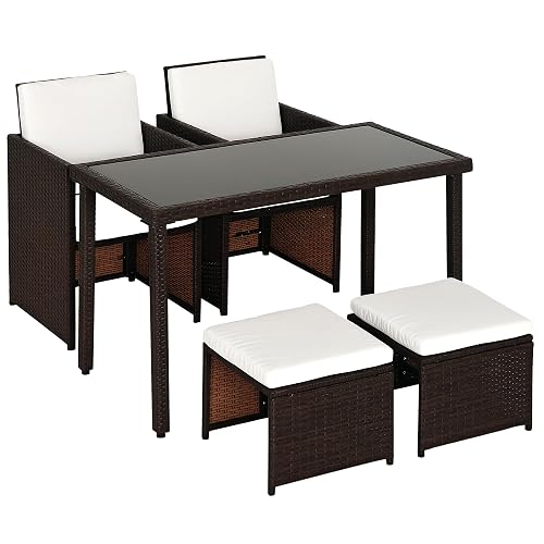 Outsunny 2 Seater Rattan Cube