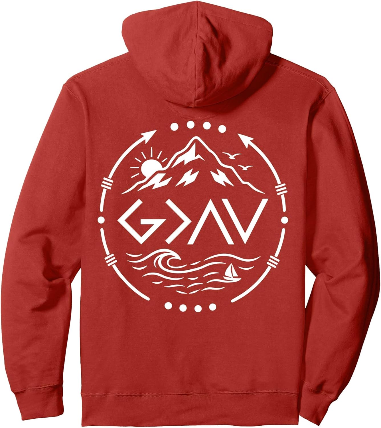 God is Faithful More Than Highs and Lows Christian Pullover Hoodie