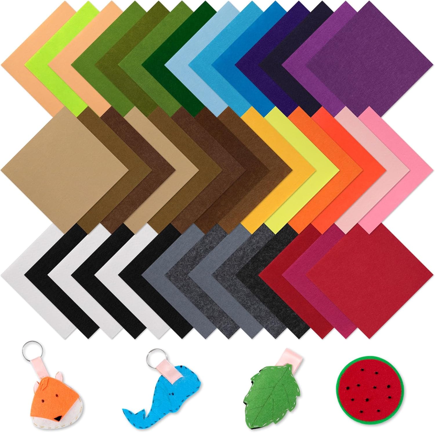 HTVRONT Felt Sheets for Crafts - 60pcs Felt Squares A4-8x12 Stiff Felt Sheets, Assorted Colors Craft Felt, 1mm Stiff Felt Fabric for Sewing, Patchwork, Decoration, Embroidering, Book, Felt Papers