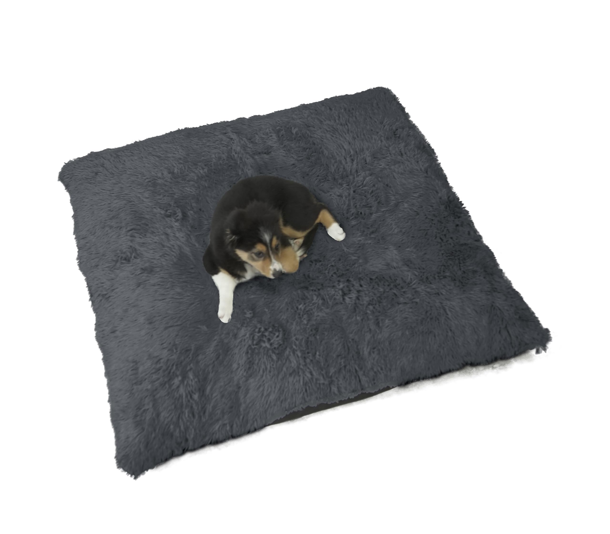 bananair - Coussin Chien Doux & Confortable - Généreusement Rembourré, Housse Déhoussable & Lavable en Machine - Panier/Lit/Matelas Petit & Grand Chien, Variété de Tailles (70 x 90 cm, Gris Foncé)