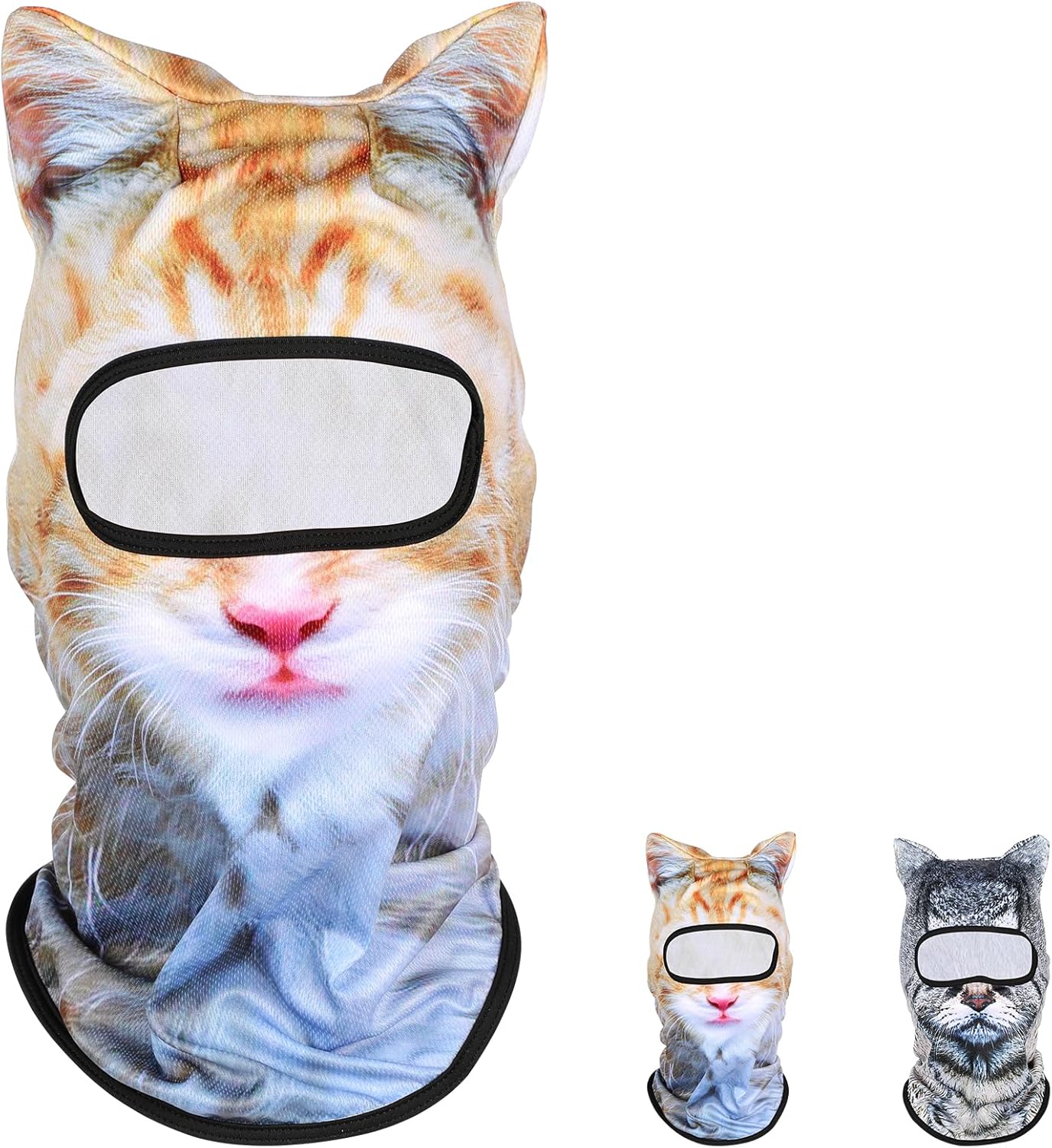 Cat Ski Mask 3D Cat Balaclava Face Mask With Ears - Cute Animal