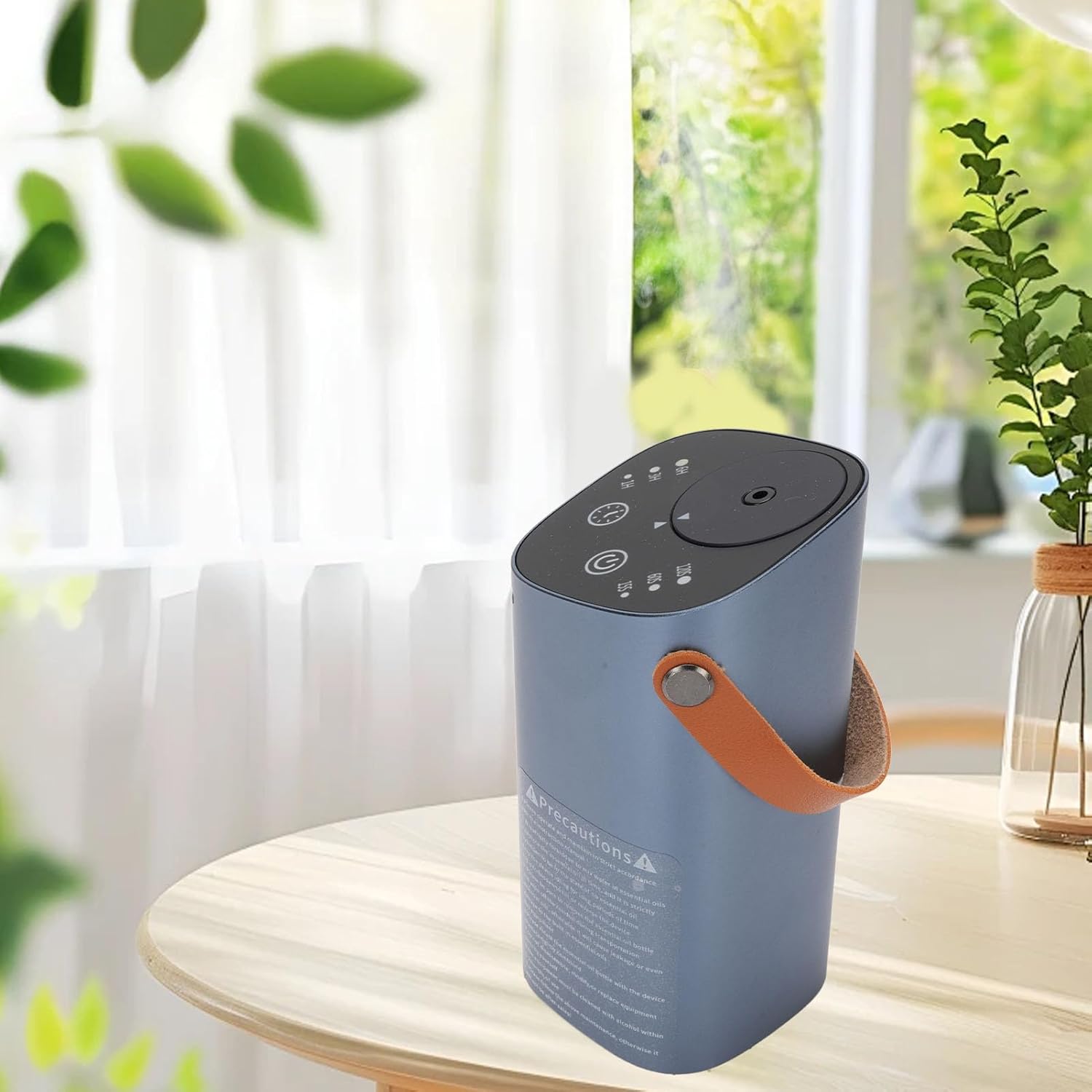 Estink Waterless Essential Oil Diffuser, Large Capacity Battery Operated Aromatherapy Diffuser with Timing 3 Mist Levels 7 Colour Led Lights Cordless Diffuser for Home Office Car with
