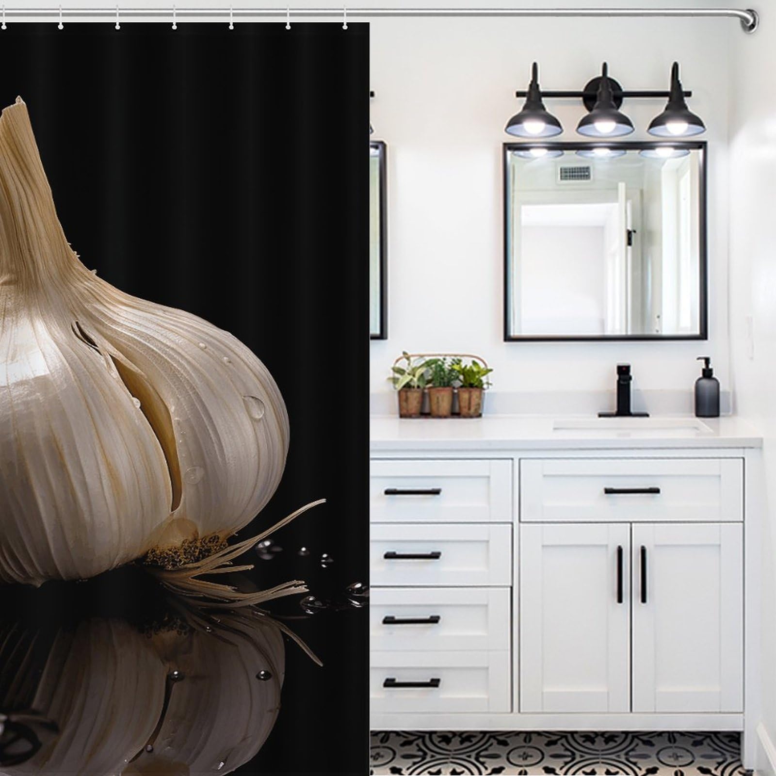 Rideau de douche imperméable en tissu 152x183cm, décoration salle de bain