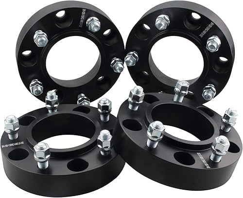 DCVAMOUS 4 espaciadores de rueda espaciadores negros 5x150 de 1.25 pulgadas con pernos de 14x1.5 compatibles con Toyota 5 para Tundra 2007-2022