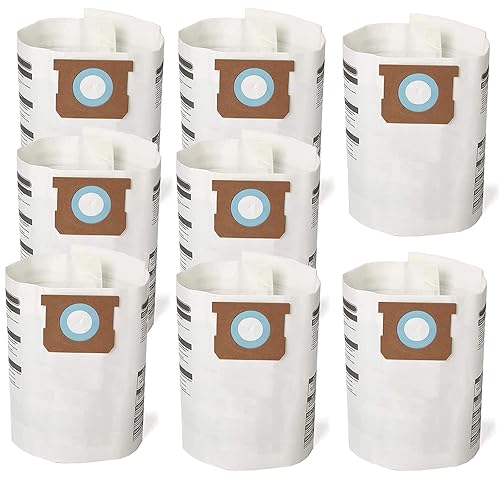Paquete de 8 bolsas de filtro de repuesto para aspiradora Shop Vac de 5 a 8 galones, tipo E - 9066100 90661 906-61