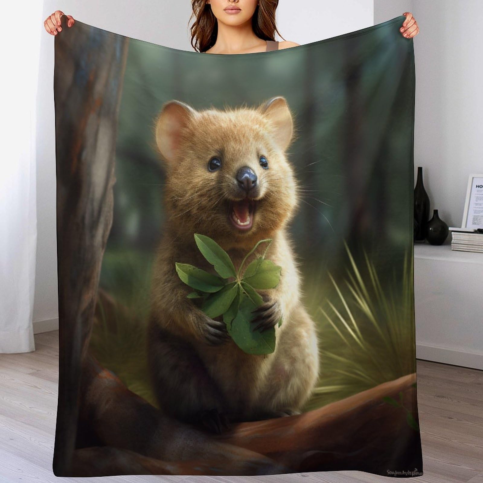 Couverture Quokka plaid en polaire douce pour réchauffer vos nuits