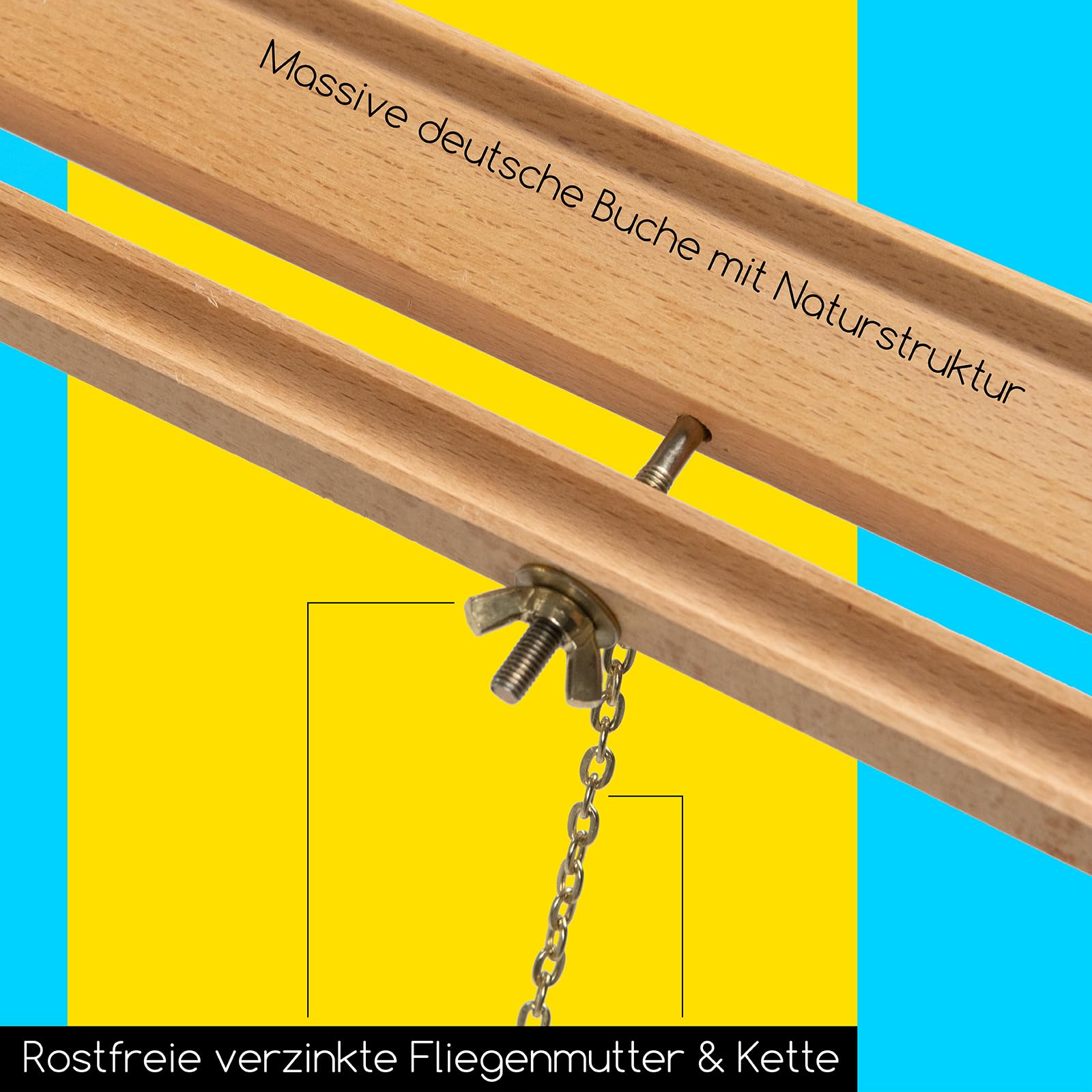 MEEDEN Staffelei mit A-Rahmen,163 cm hoch Bodenstaffelei aus Buchenholz - Leichte und robuste Hochzeitsstaffelei,Fasst bis zu 102 cm Leinwand,Holzständer,Stativ für Gemälde,Verkauf,Willkommen,Schilder