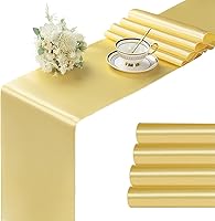 Vista 95 de Manyshofu 12Pcs Satin Orange Table Runner - 12 x 72 Inch Long Size, Party Table Runner Decor Bright & Smooth Wedding Decorations Table Runners for