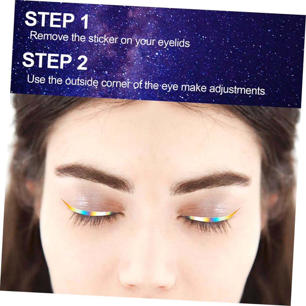 minkissy 20sets Adesivi Eyeliner Colorati Autoadesivi Per Makeup Professionale Leggeri e Portatili Per Eventi e Serate Speciali