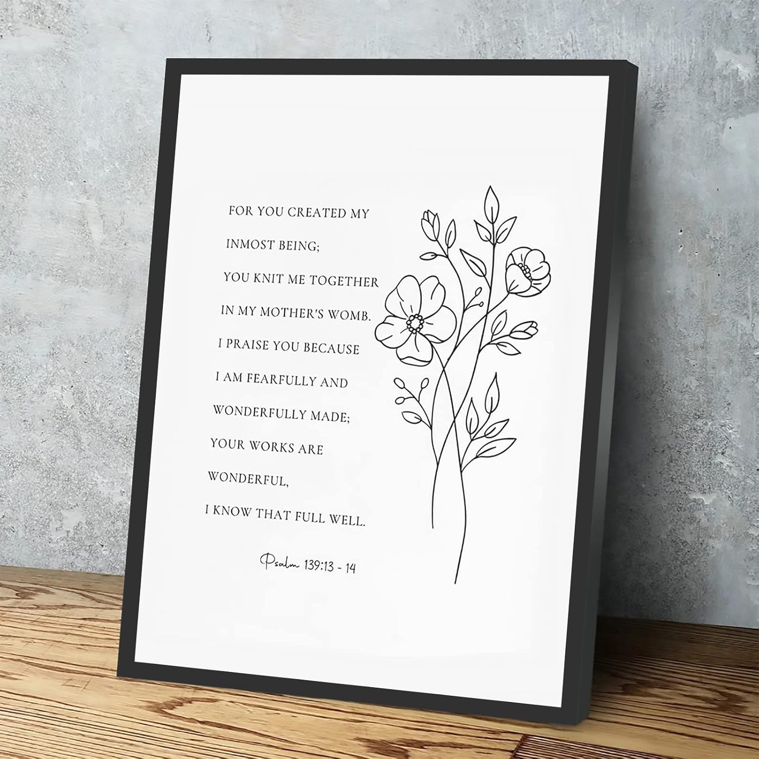 Large Wall Decor For Living Room,Fearfully And Wonderfully