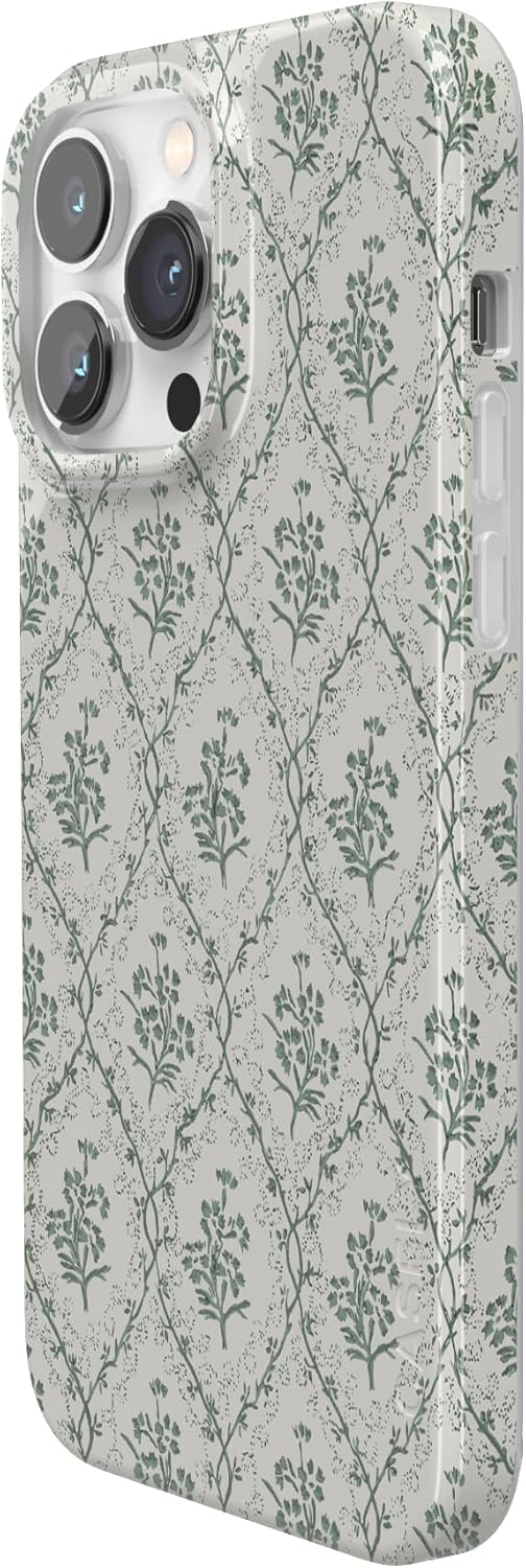 Casely iPhone 14 Pro Case | Sage Tapestry | Floral Vines | Compatible with MagSafe | Classic Ultra Slim Design