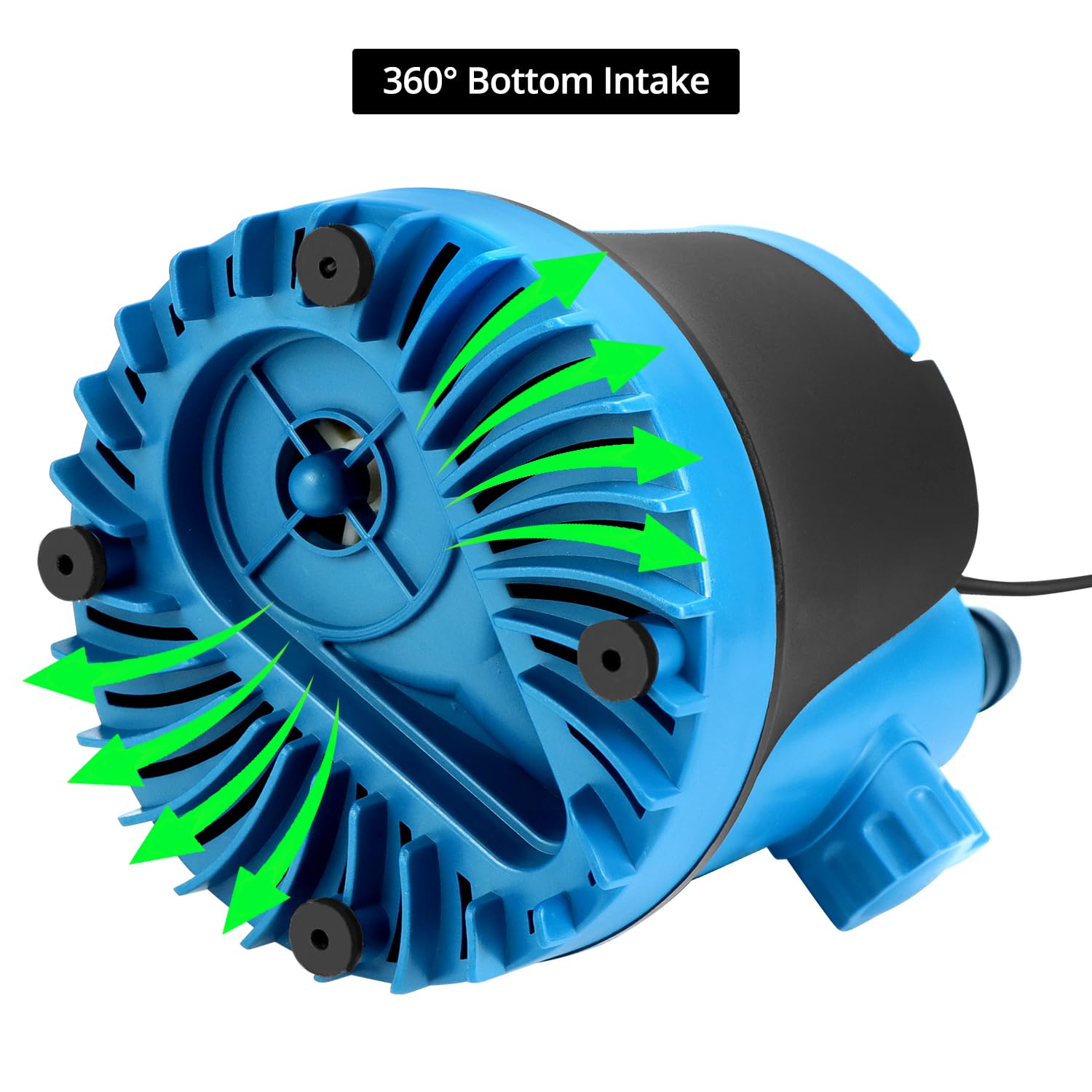 QWORK® Bomba de Agua Pequeña 35W, 2000L/H, Altura de Elevación 2,5M - Bomba Sumergible para Acuario, Estanque, Fuente de Jardin