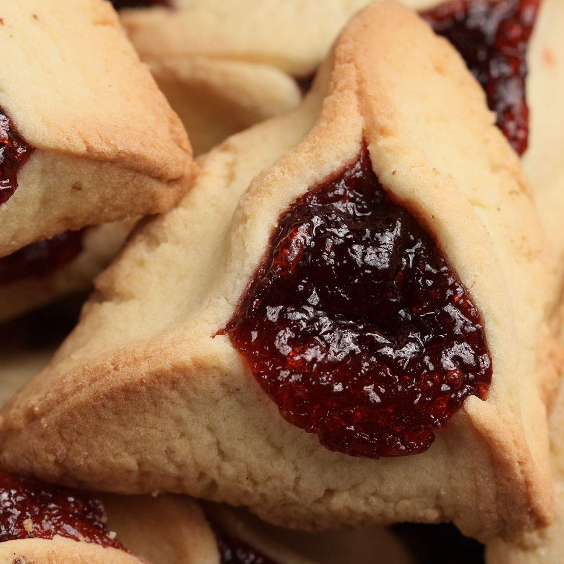 Green's Bakery Bulk Raspberry Hamantashen Cookie, Buttery, Fresh and Delicious, 10 lbs. OK Certified Kosher and Pareve, Dairy Free and Nut Free, Popular during the Jewish Holiday of Purim, Year Around Dessert, Approximately 120 cookies