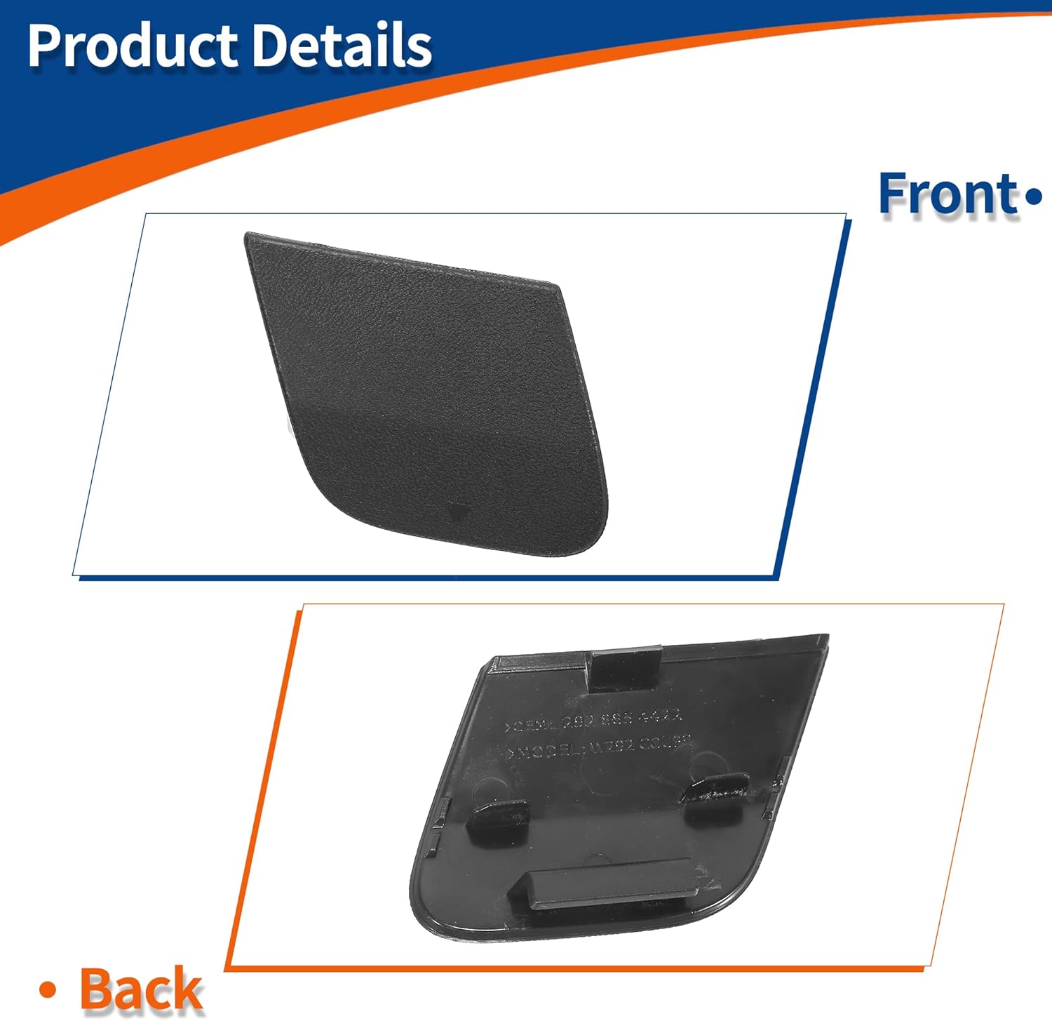 ACROPIX Rear Car Bumper Tow Hook Cover Tow Cover Cap Unpainted Fit for Mercedes-Benz GLE Coupe W292 for AMG Line 2015-2019 No.A2928854422 - Pack of 1