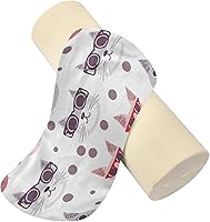 Vista 4 de Gatos con gafas almohadas decorativas para sofá, fundas de almohada para el cuello, funda de almohada cilíndrica, fundas de almohada decorativas
