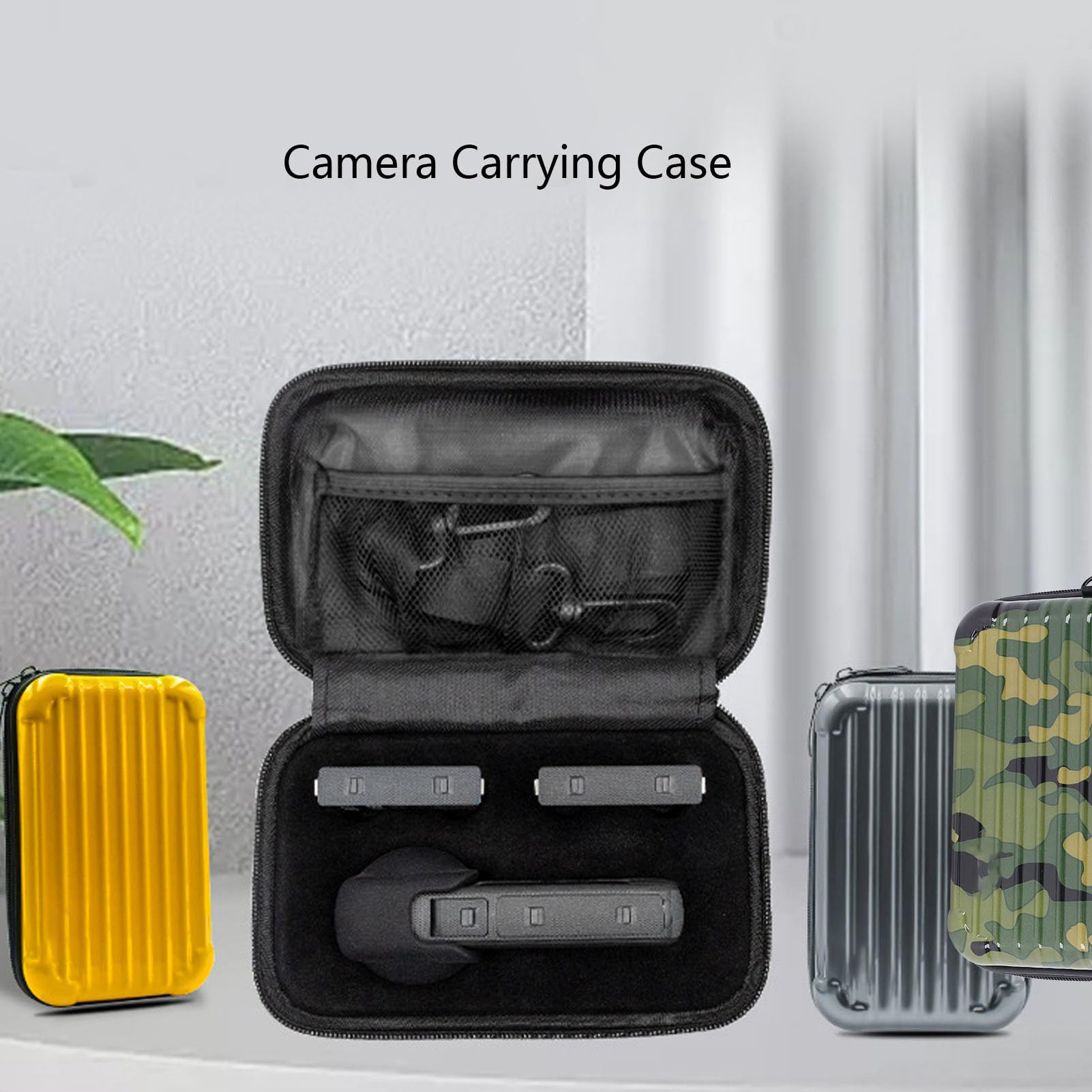 Étui De Rangement Rigide Pour Insta360 Go3/Go3S – Housse Antichoc EVA, Poche En Maille, Mousqueton, Gris, Léger 117 G
