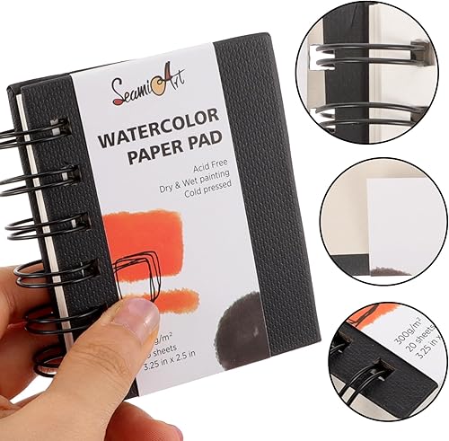 Miniatura 5 de EXCEART Libro de dibujo Acuarela Pintura Cuaderno de bocetos en blanco Libro de dibujo de arte Cuaderno de dibujo en espiral Libro de bocetos