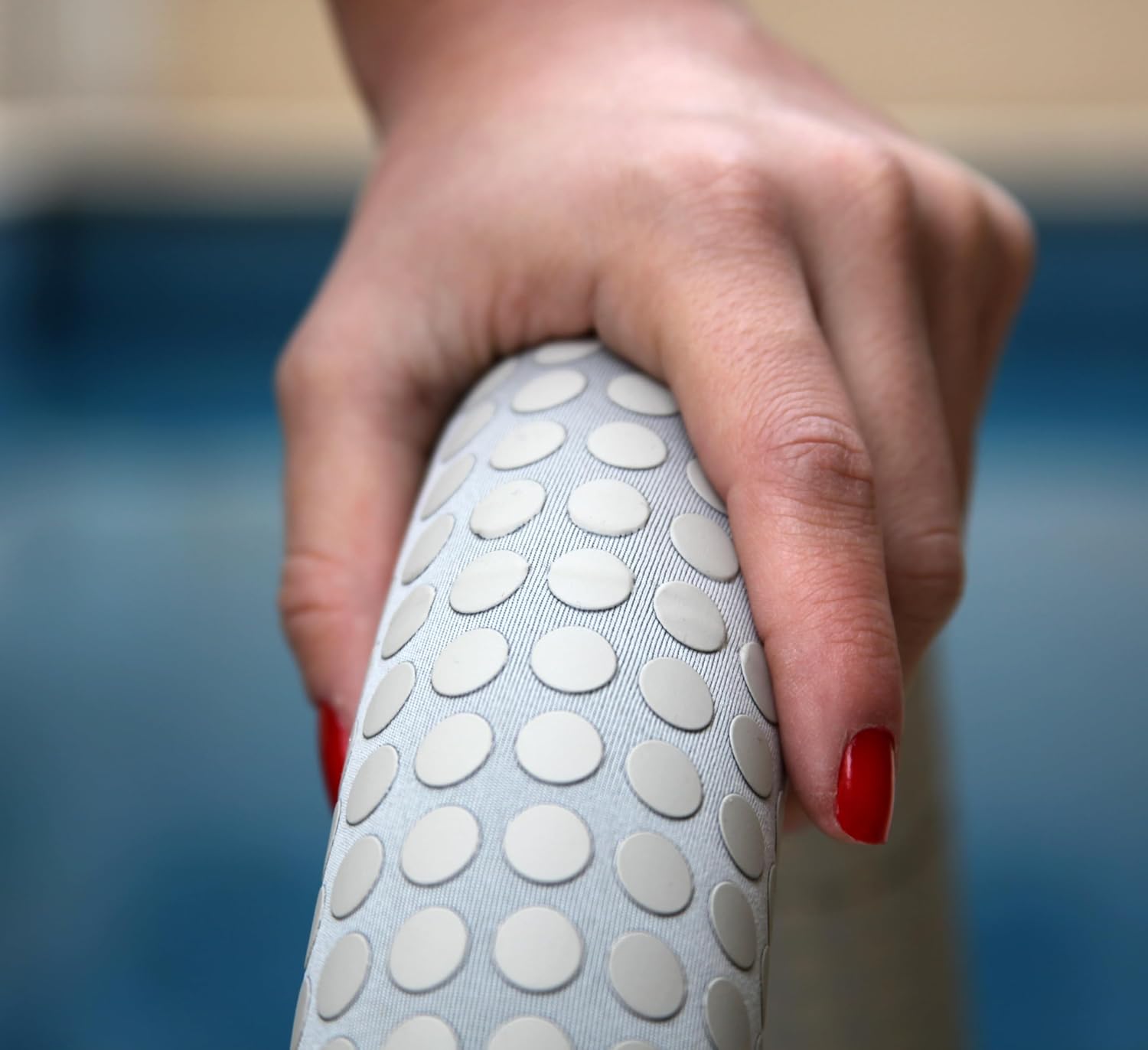 Pool Railing Covers for Inground Pools - 6 Feet Neoprene Zippered Pool Rail Cover, Slip-Resistant Hand Grip Rails for Inground Pool Entry, Gray