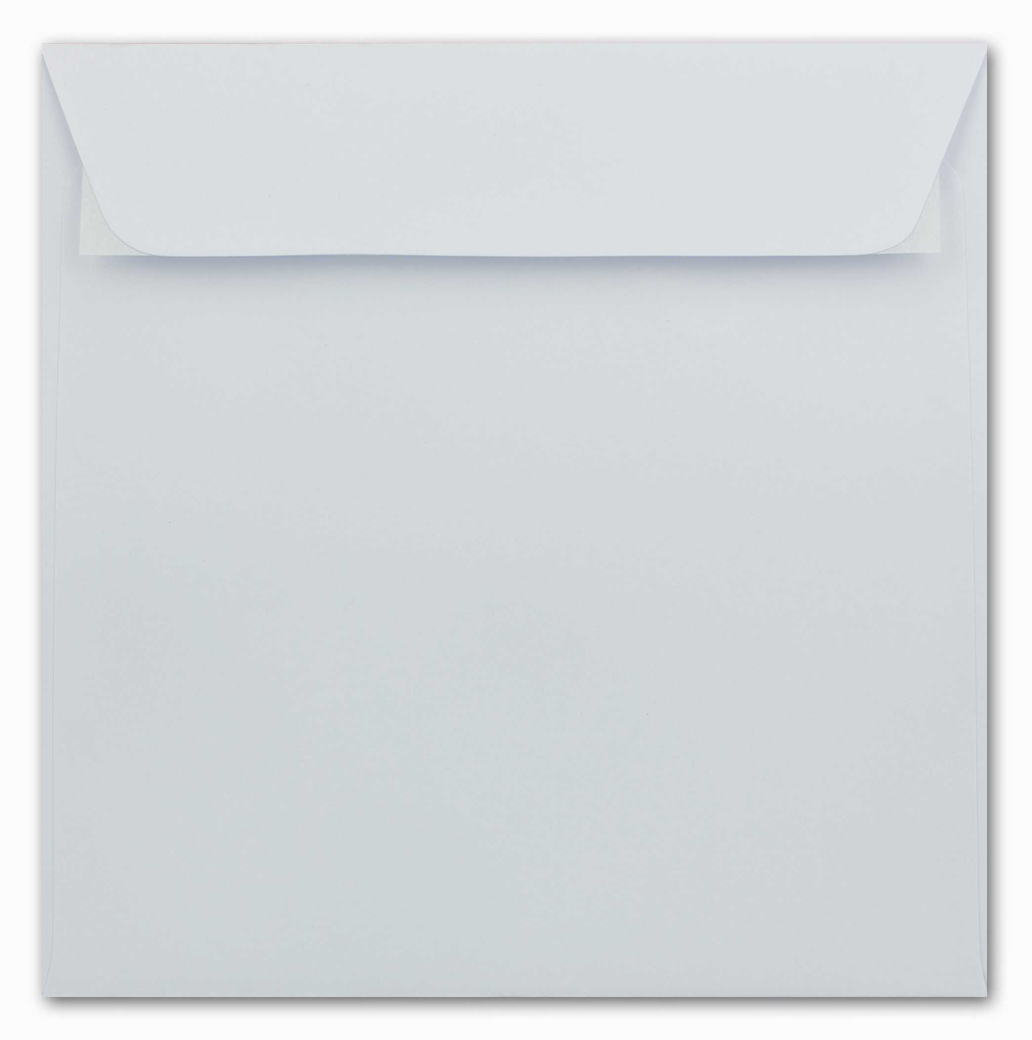250 sobres cuadrados, 150 x 150 mm, color blanco brillante, 100 g/m², 15 x 15 cm, para ocasiones especiales, cierre adhesivo