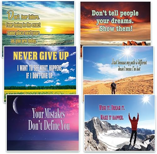 Creanoso Postales de felicitación con citas inspiradoras de éxito (paquete de 30)  Postales alentadoras para el éxito inspirador e inspiración  Gran