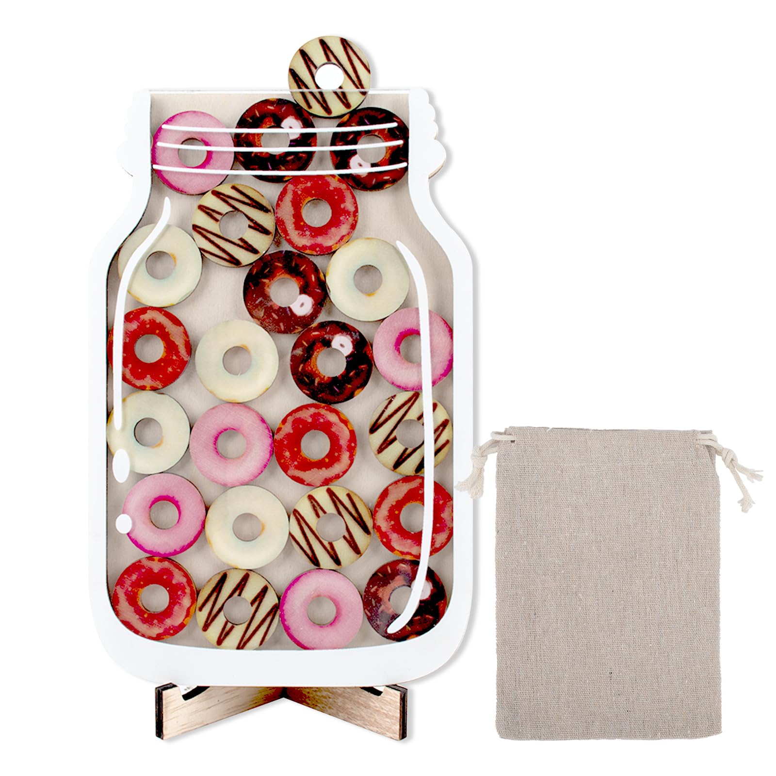 AYNKH Reward Jar for Children - Donut Style Reward Jar with Bag - Encourages Positive Behavior - Ages Kid
