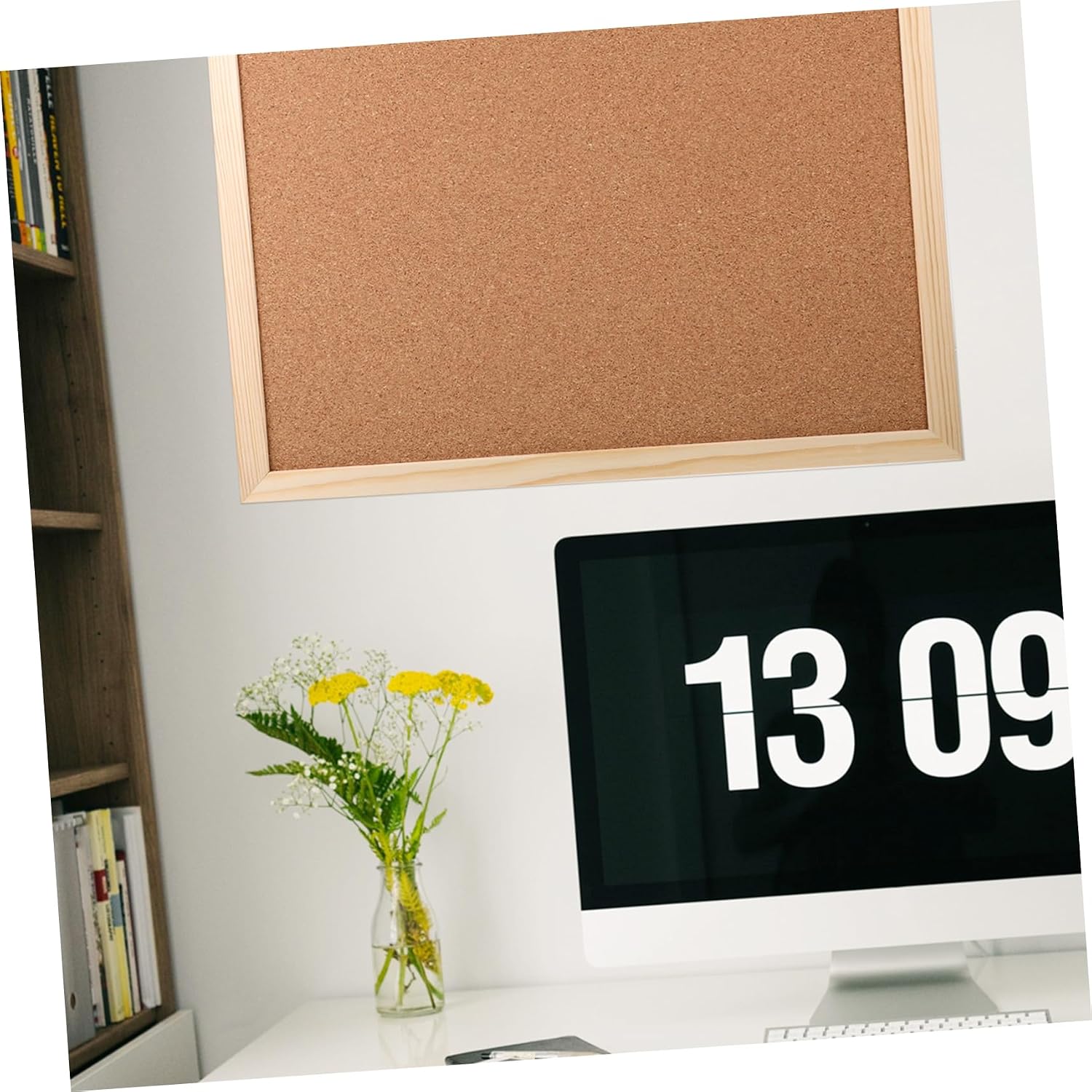 Creative Double-Sided Cork Display Board Office Message Board for Photos and Notes Wall-Mounted Decorative Bulletin for Home School and Shops