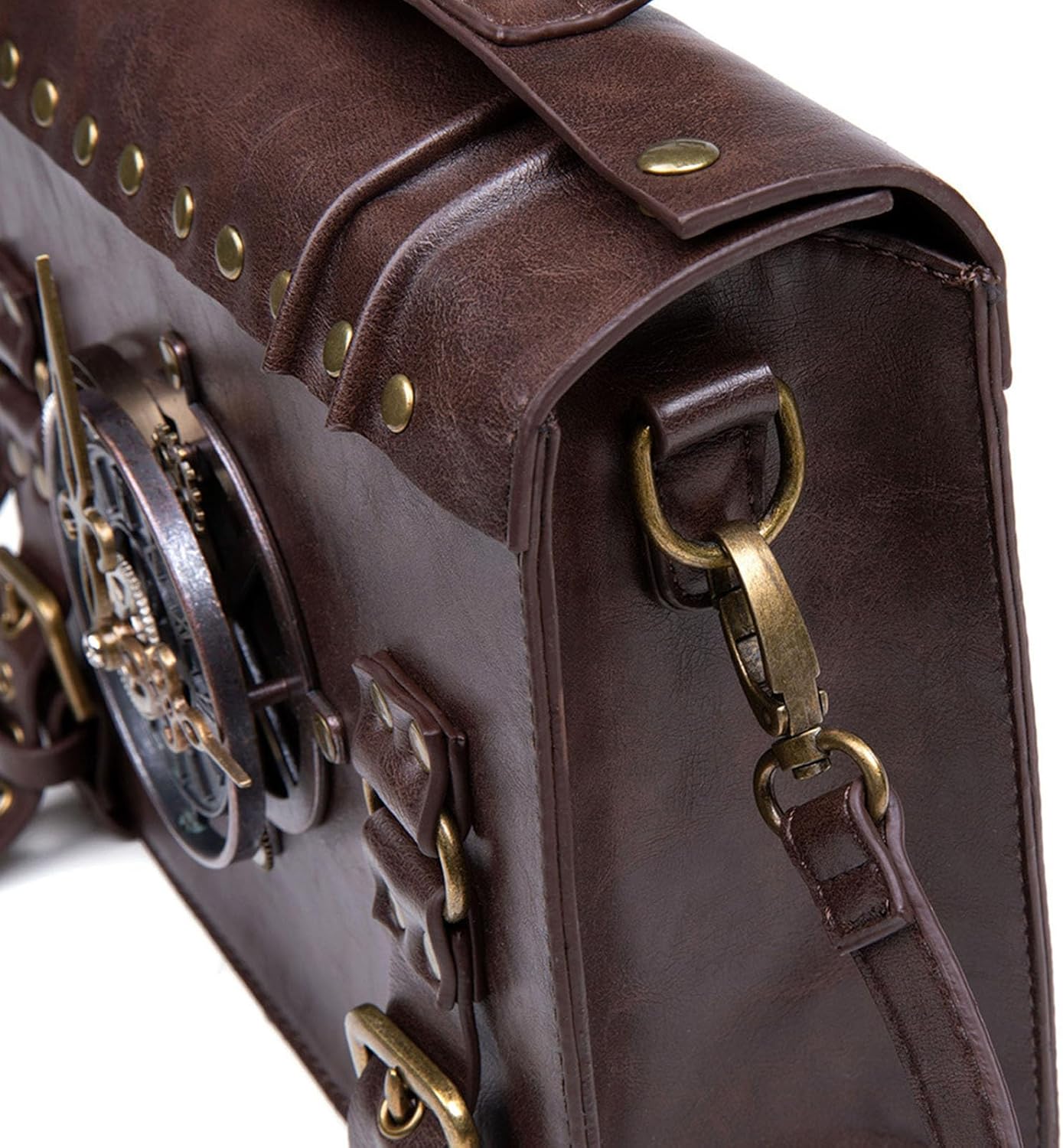 Steampunk Crossbody Purse and Handbag for Women Cute Shoulder Bag Medium Unique Metal Clock Costume Cosplay Accessories