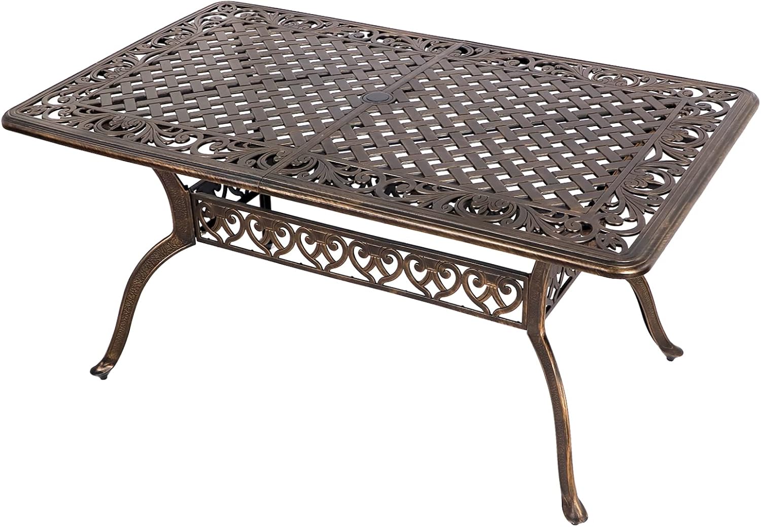 TITIMO Cast Aluminum Patio Dining Table 59'' Outdoor