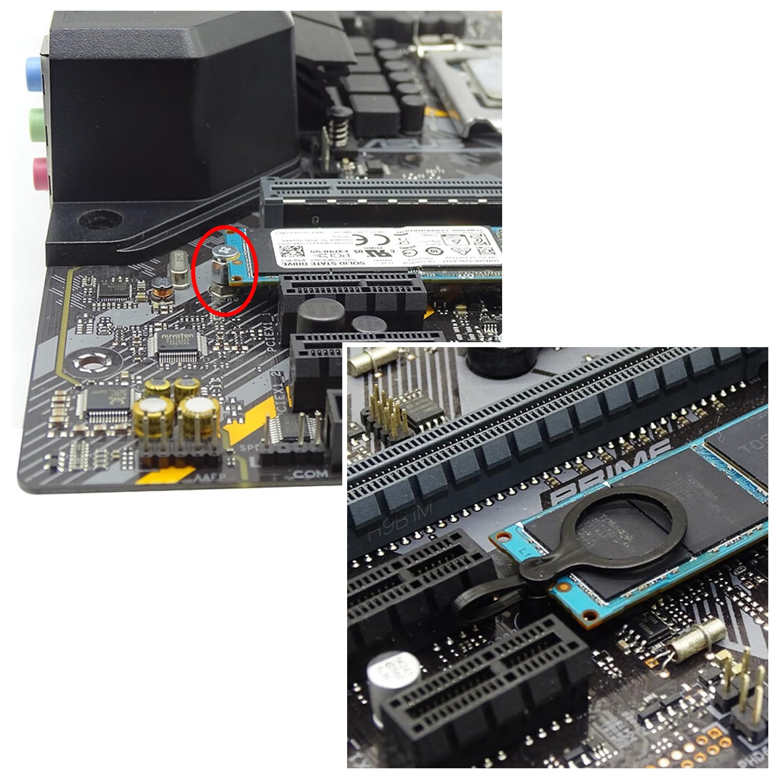 25PCS M.2 SSD NVMe PC Motherboard Screws Mounting Tools Kit Compatible with ASUS Motherboards with Stud and Screwdriver Computer Parts
