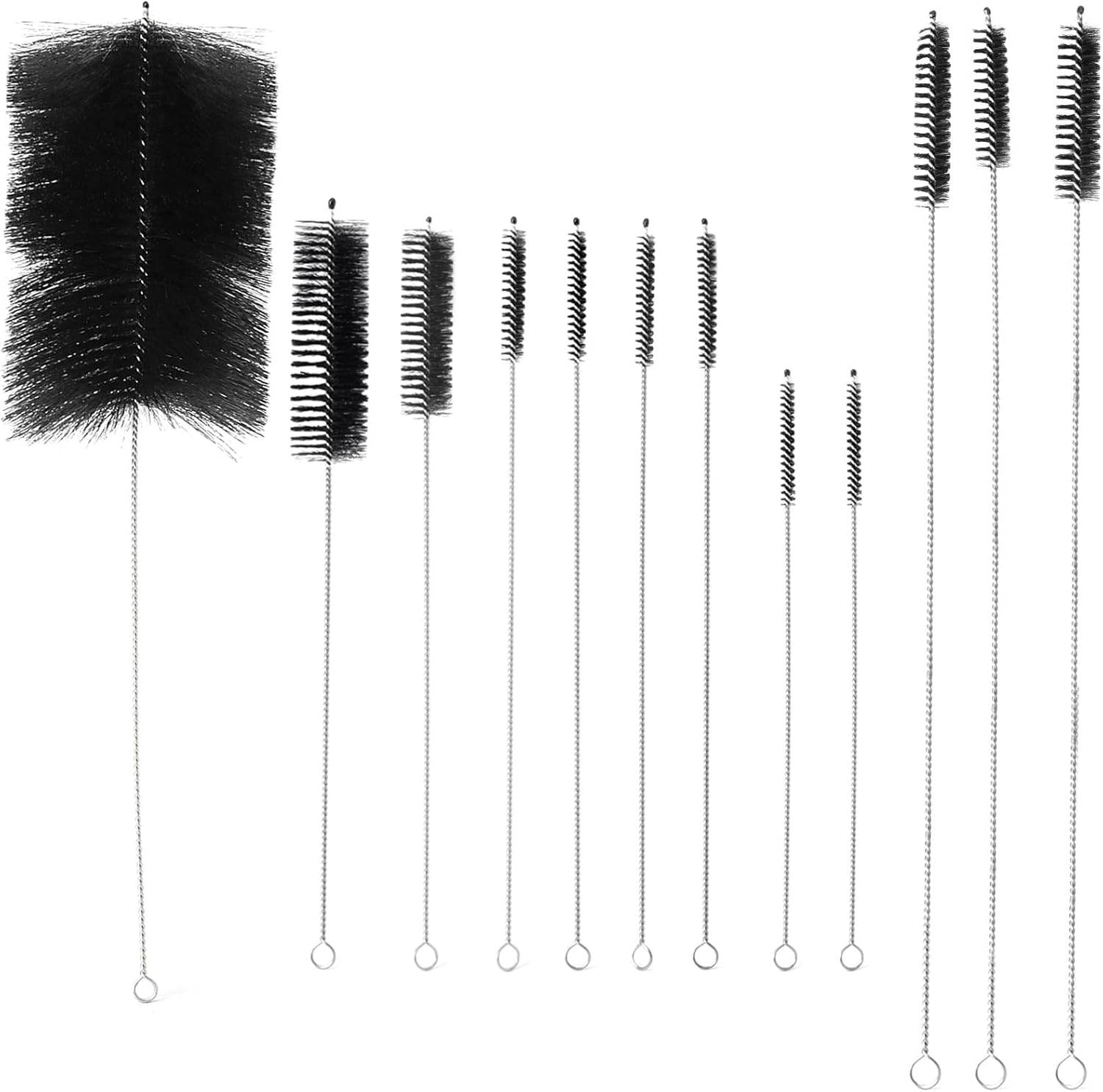 12Pcs 61820 Car Engine Cleaning Brush Kit Motor Alternators Bay Stainless Steel Wire Long Nylon Polishing and Cleaning Brushes Set Tool