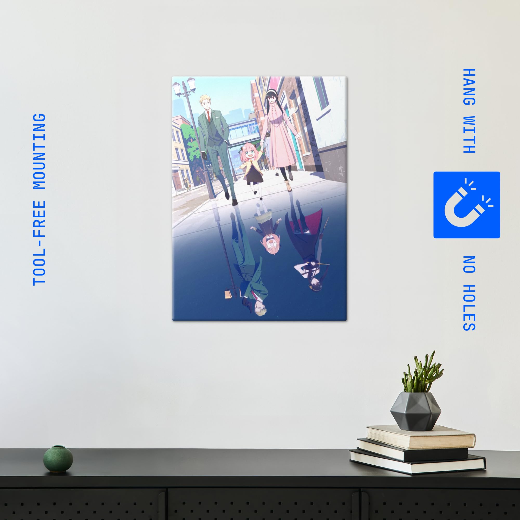 Displate Metall poster Spy X Family Hidden Reflections Größe M | Bild Plakate für Schlafzimmer Dekor, Geschenke. Magnetische Befestigung Wandposter, Wanddeko. Metall Wandkunst.